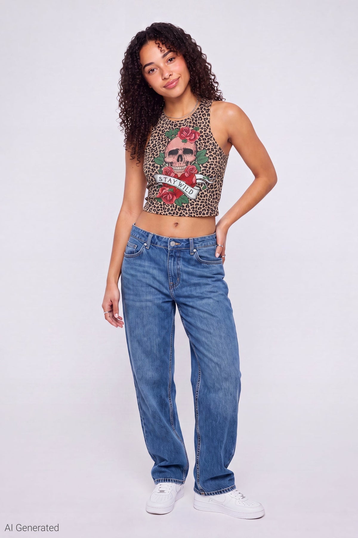 Ribbed Graphic Tank