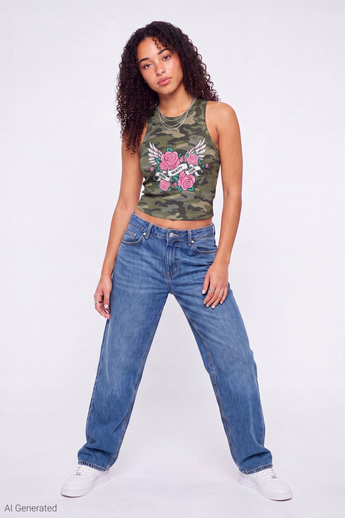 Ribbed Graphic Tank