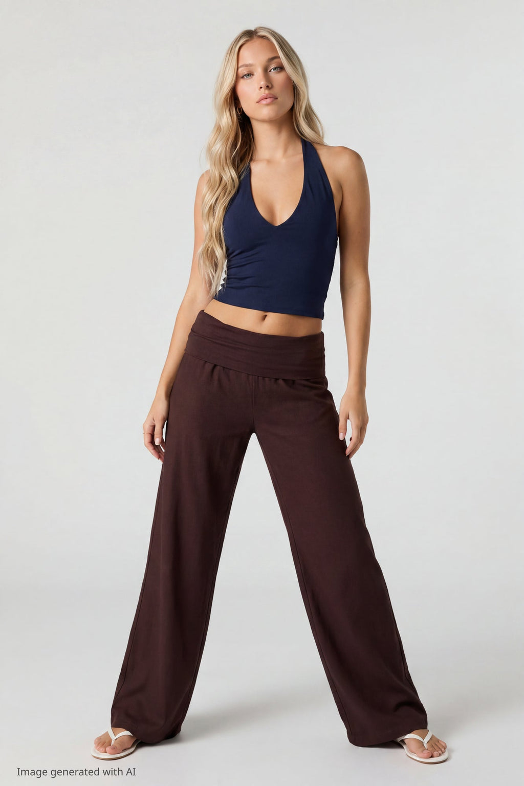 Soft V-Neck Halter Top