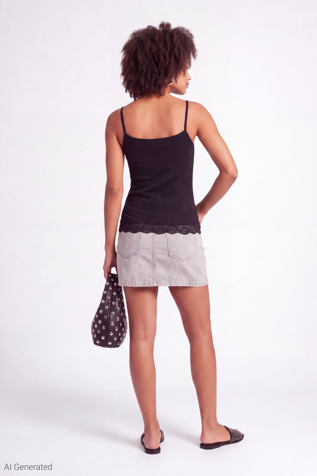 Lace Trim V-Neck Tank