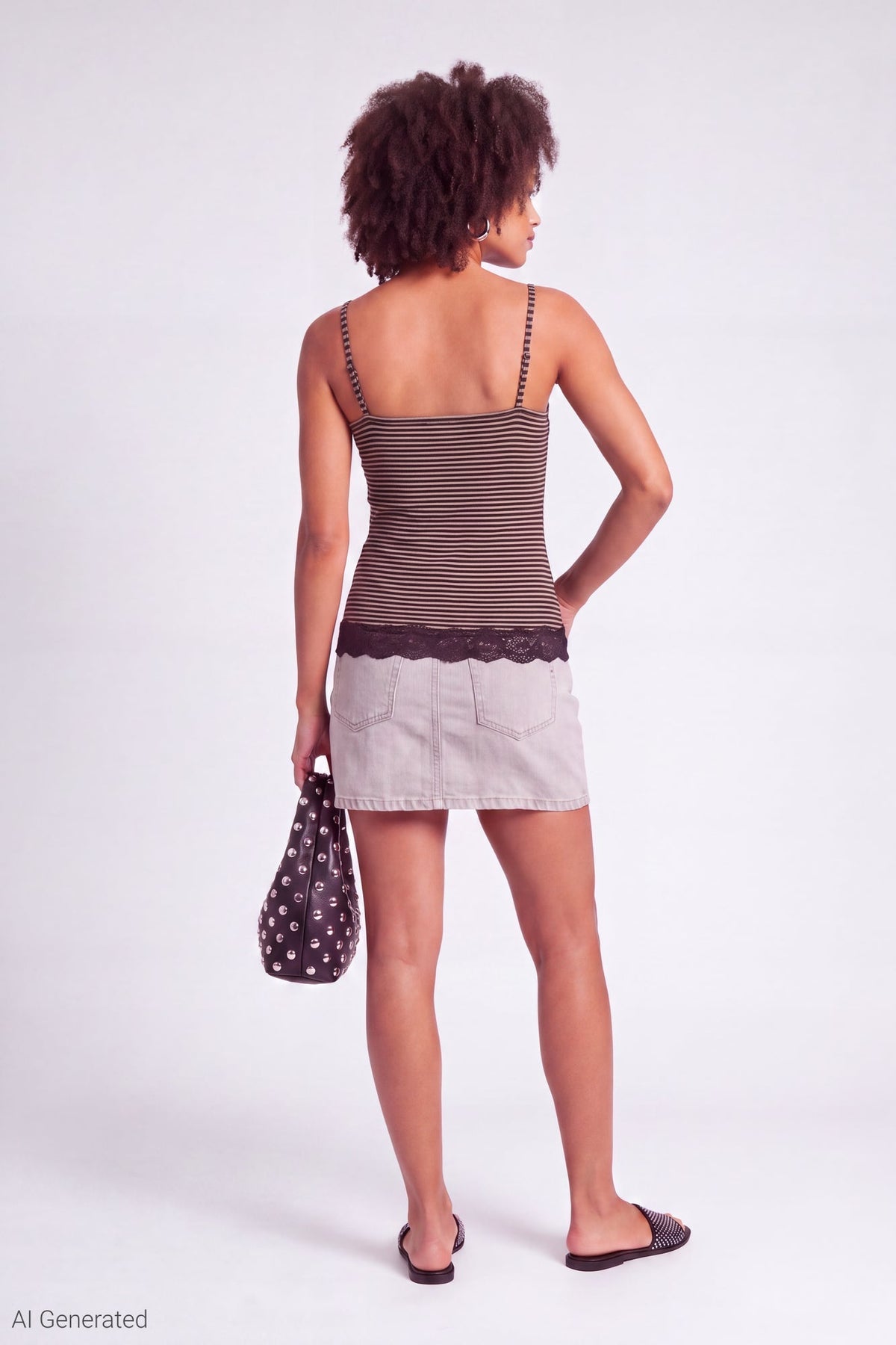 Lace Trim V-Neck Tank