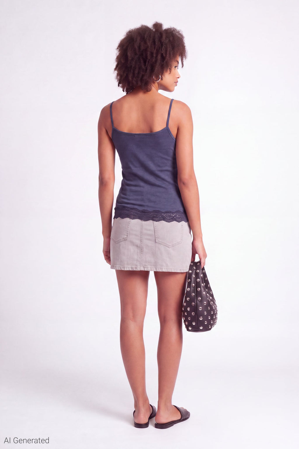 Lace Trim V-Neck Tank