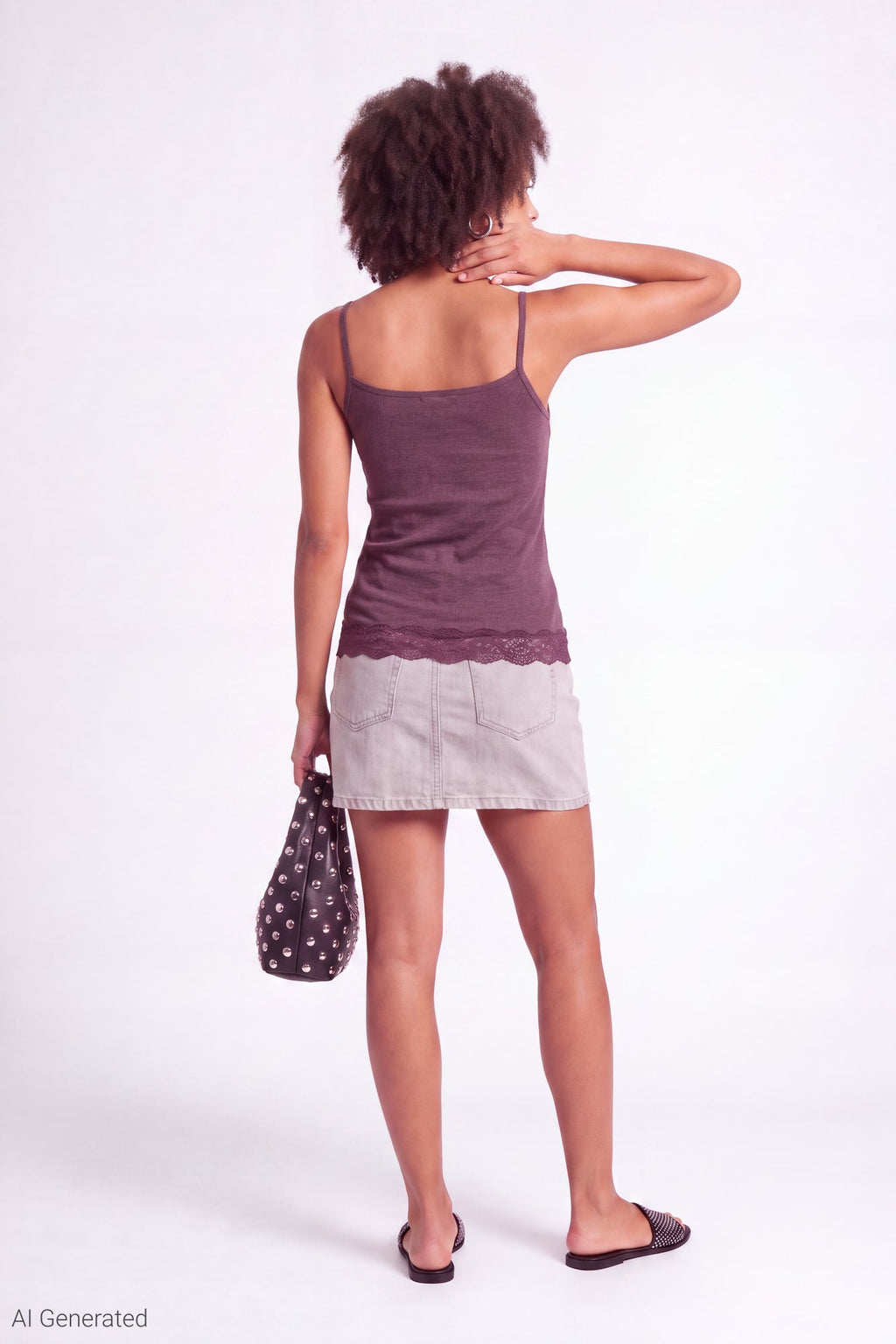 Lace Trim V-Neck Tank