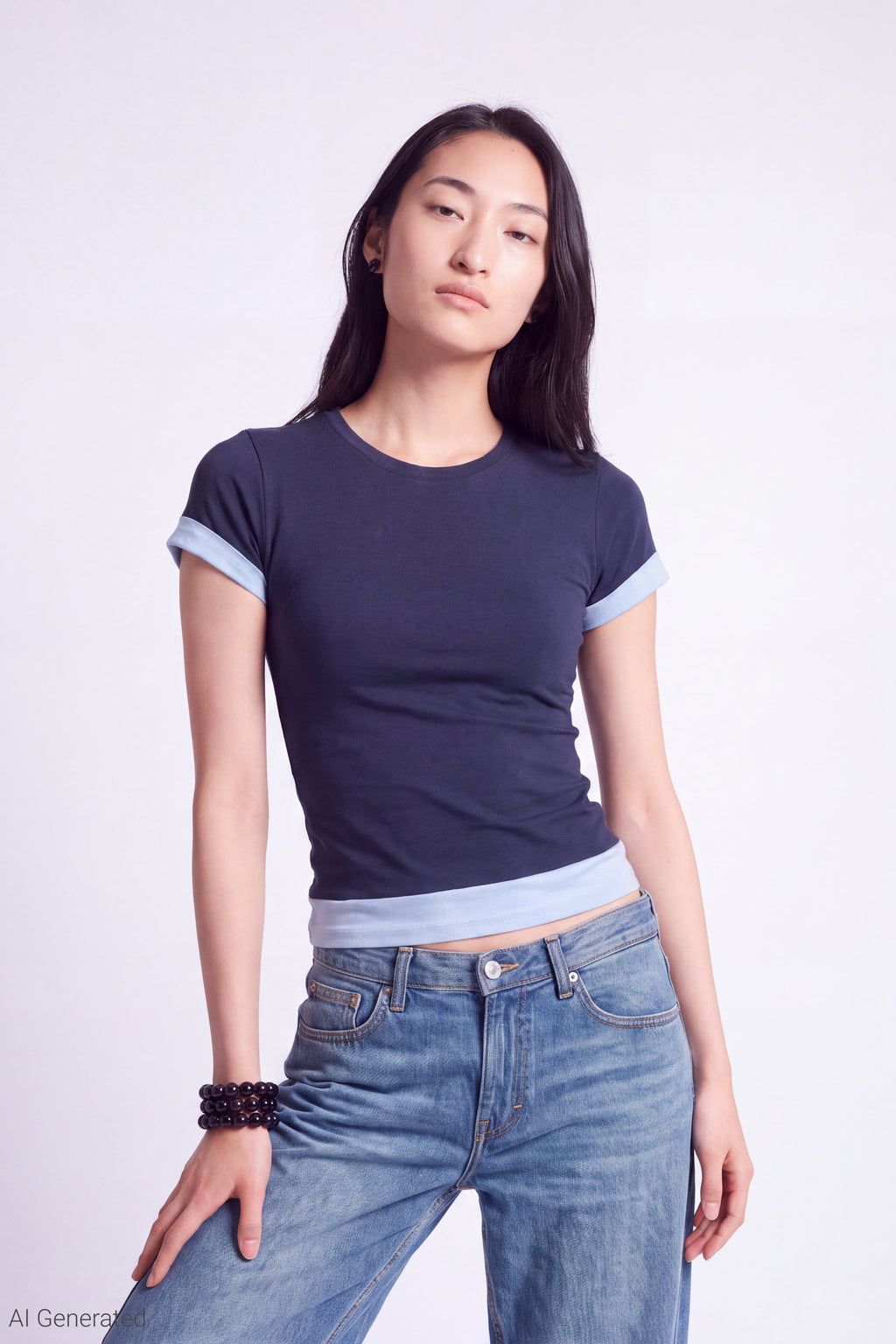 Short Sleeve Layered Twofer Top