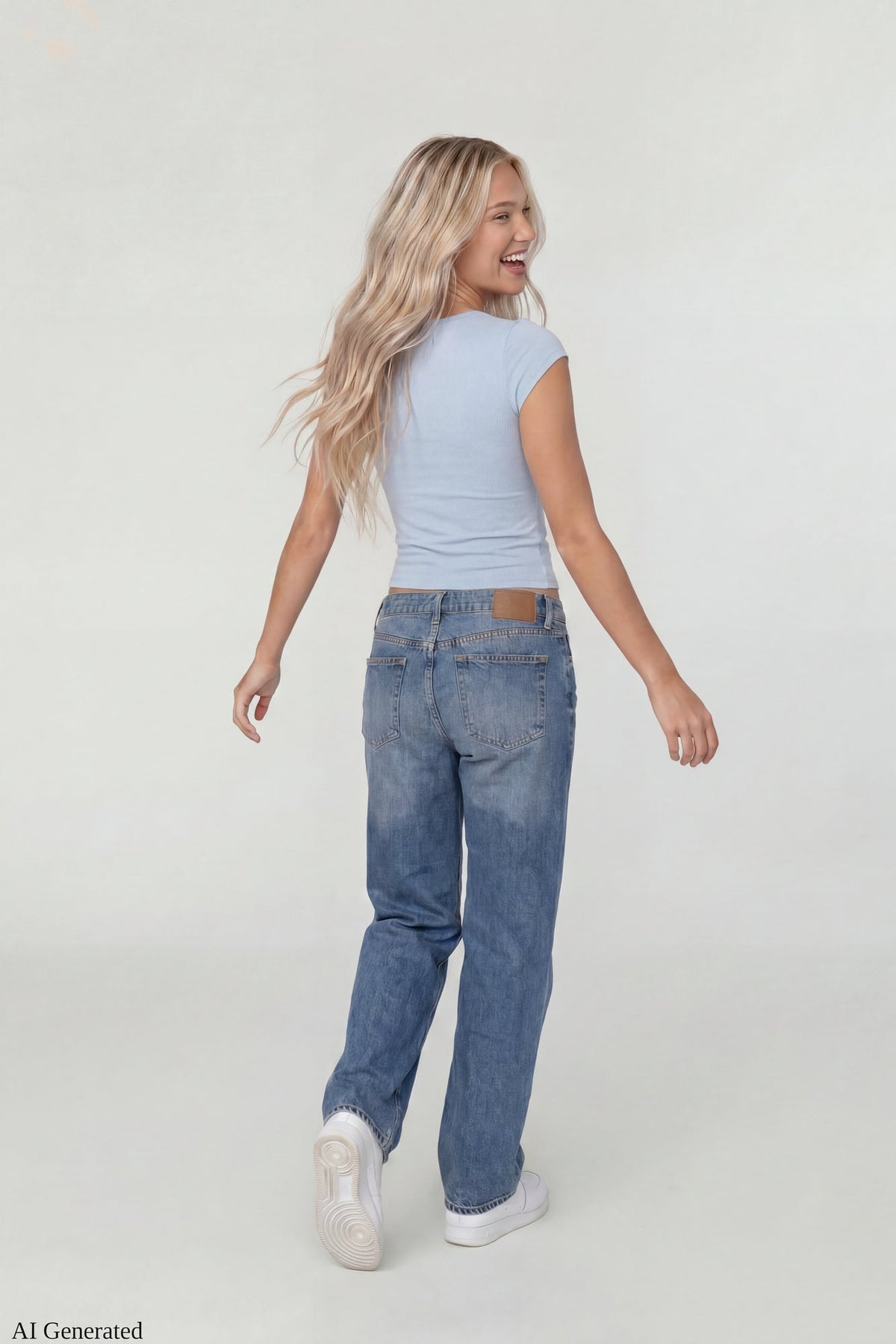 Lace Trim V-Neck T-Shirt