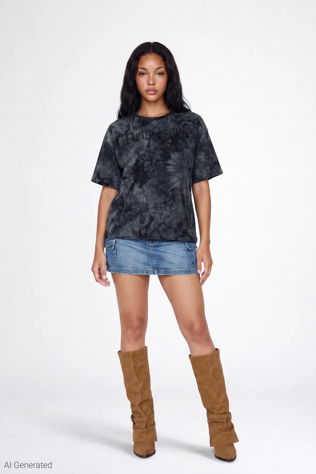 Tie Dye Graphic Boyfriend T-Shirt