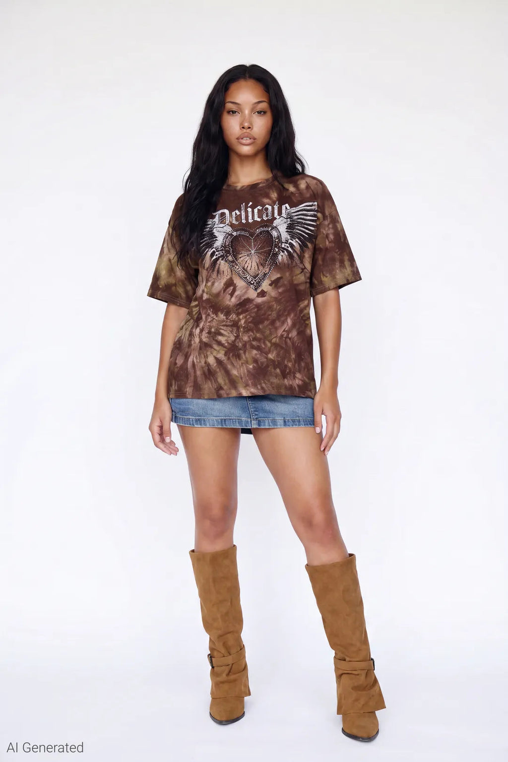 Tie Dye Graphic Boyfriend T-Shirt