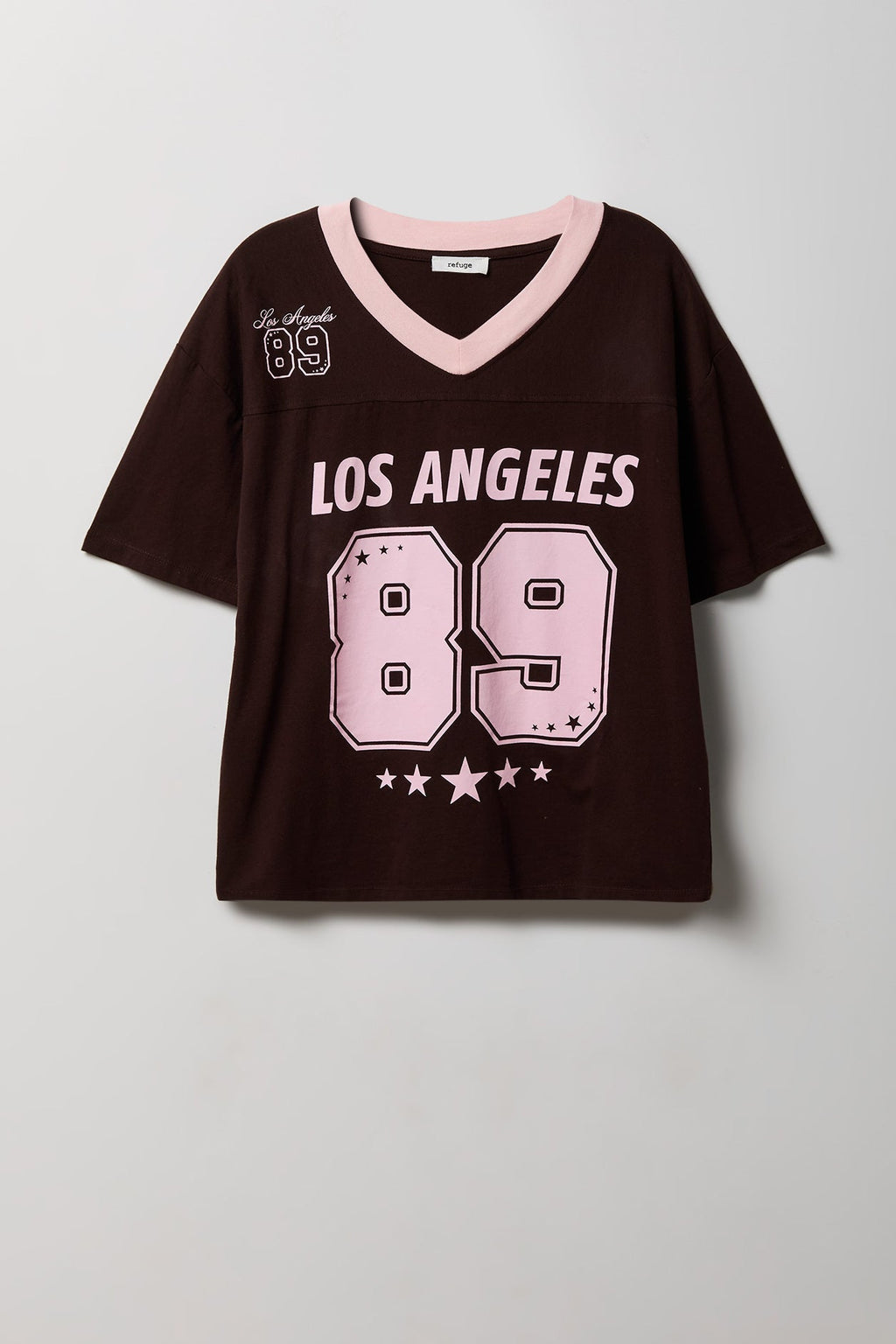 Graphic V-Neck Jersey T-Shirt