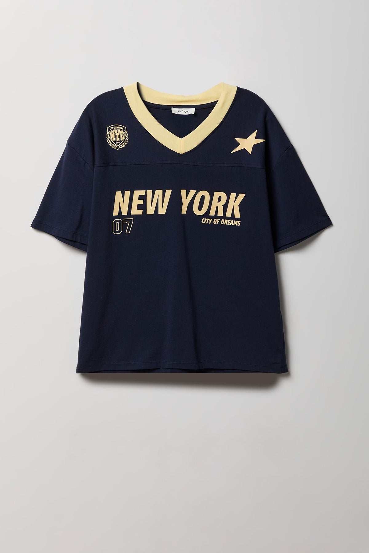 Graphic V-Neck Jersey T-Shirt