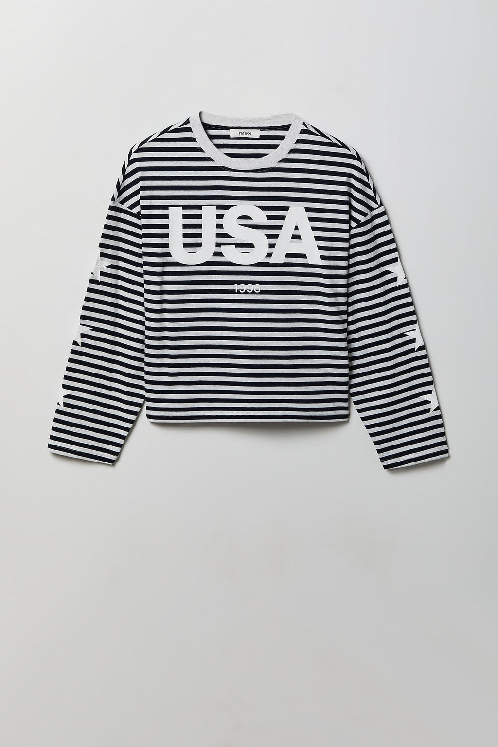 Graphic Striped Long Sleeve Top