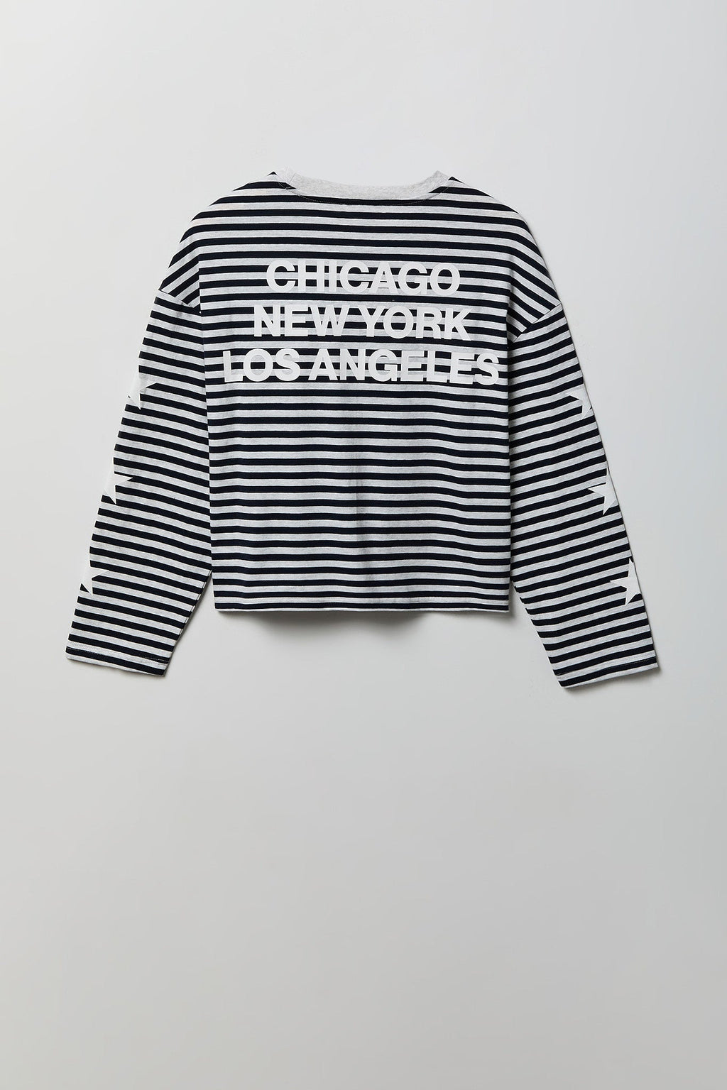 Graphic Striped Long Sleeve Top