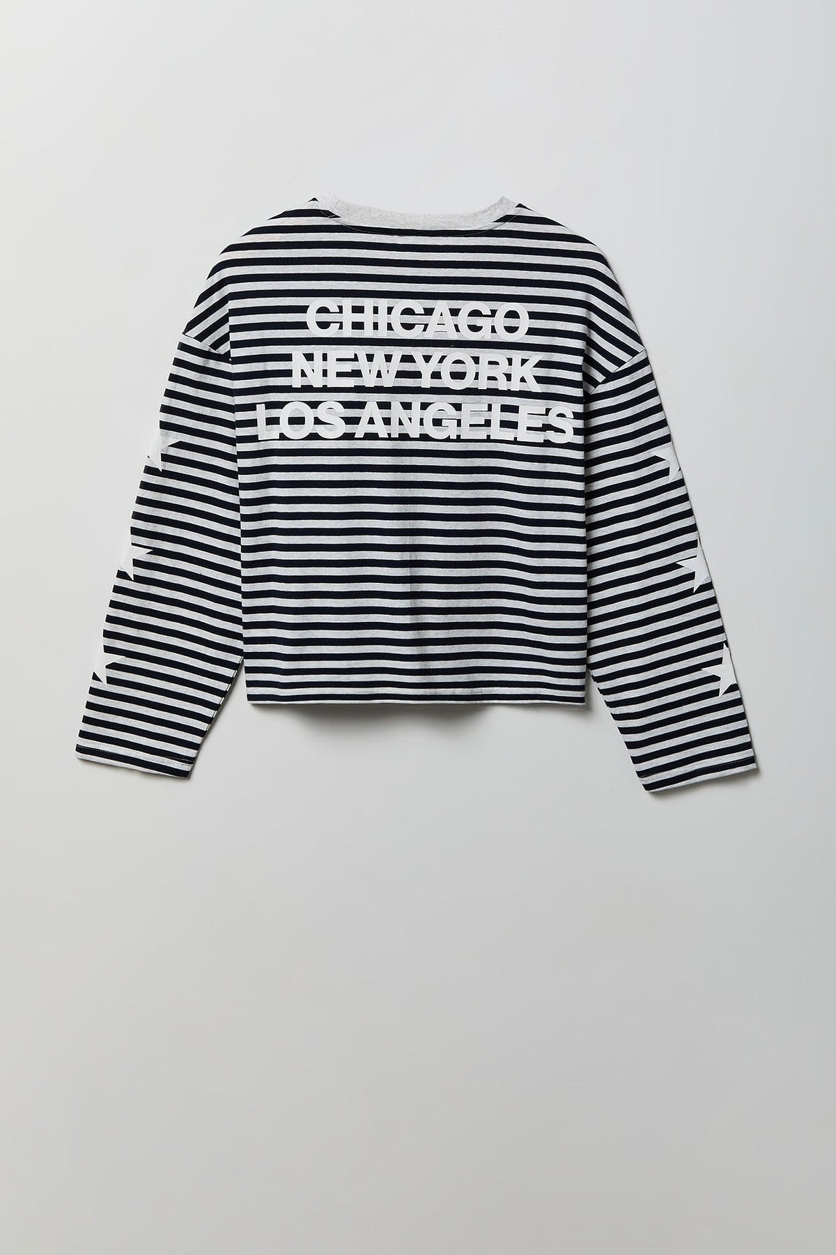 Graphic Striped Long Sleeve Top