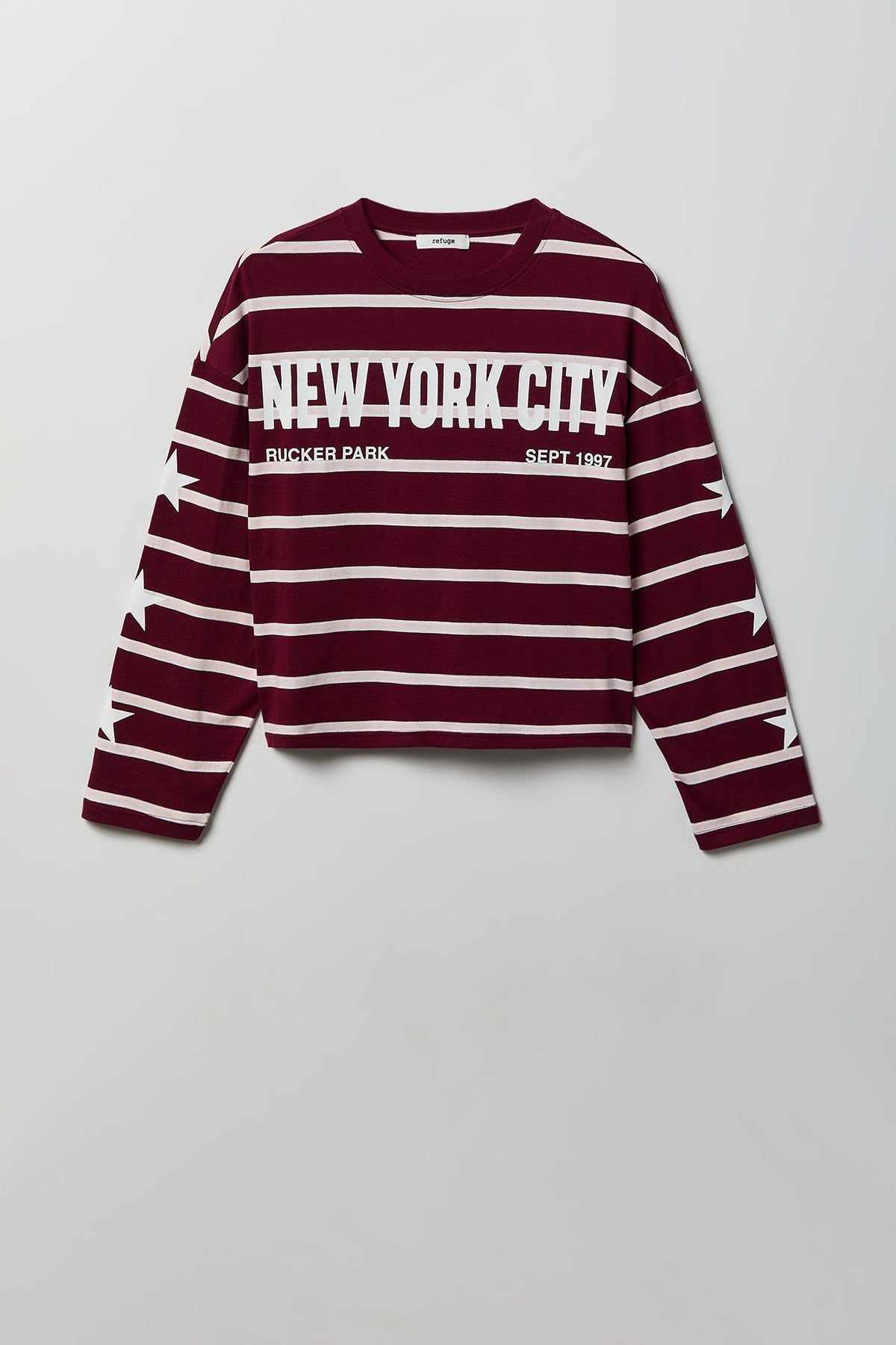 Graphic Striped Long Sleeve Top