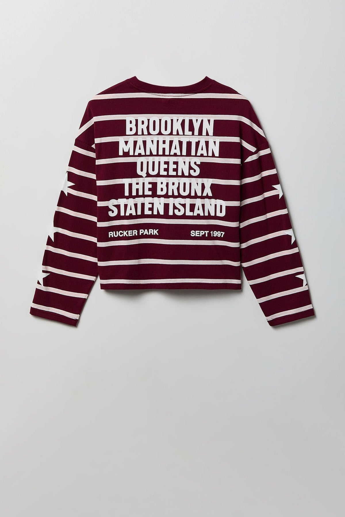 Graphic Striped Long Sleeve Top
