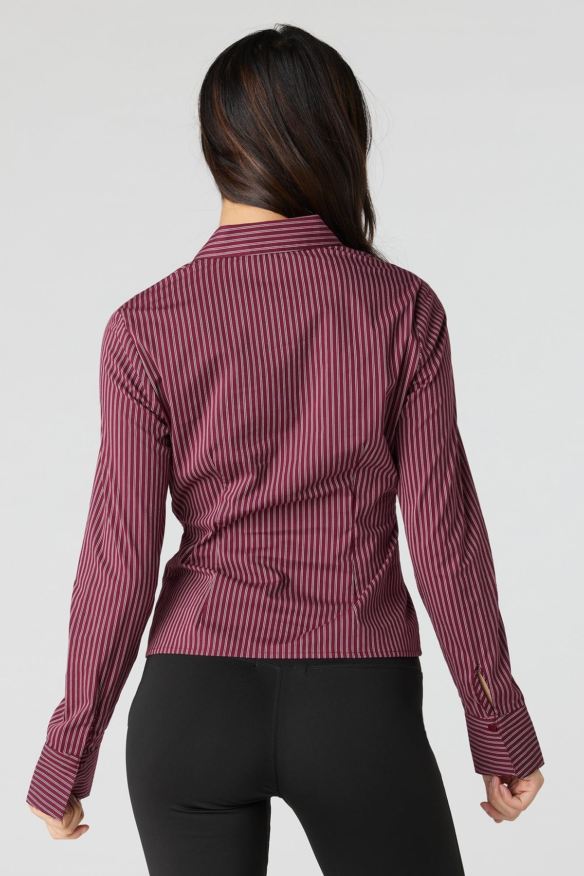 Slim Fit Button-Up Top