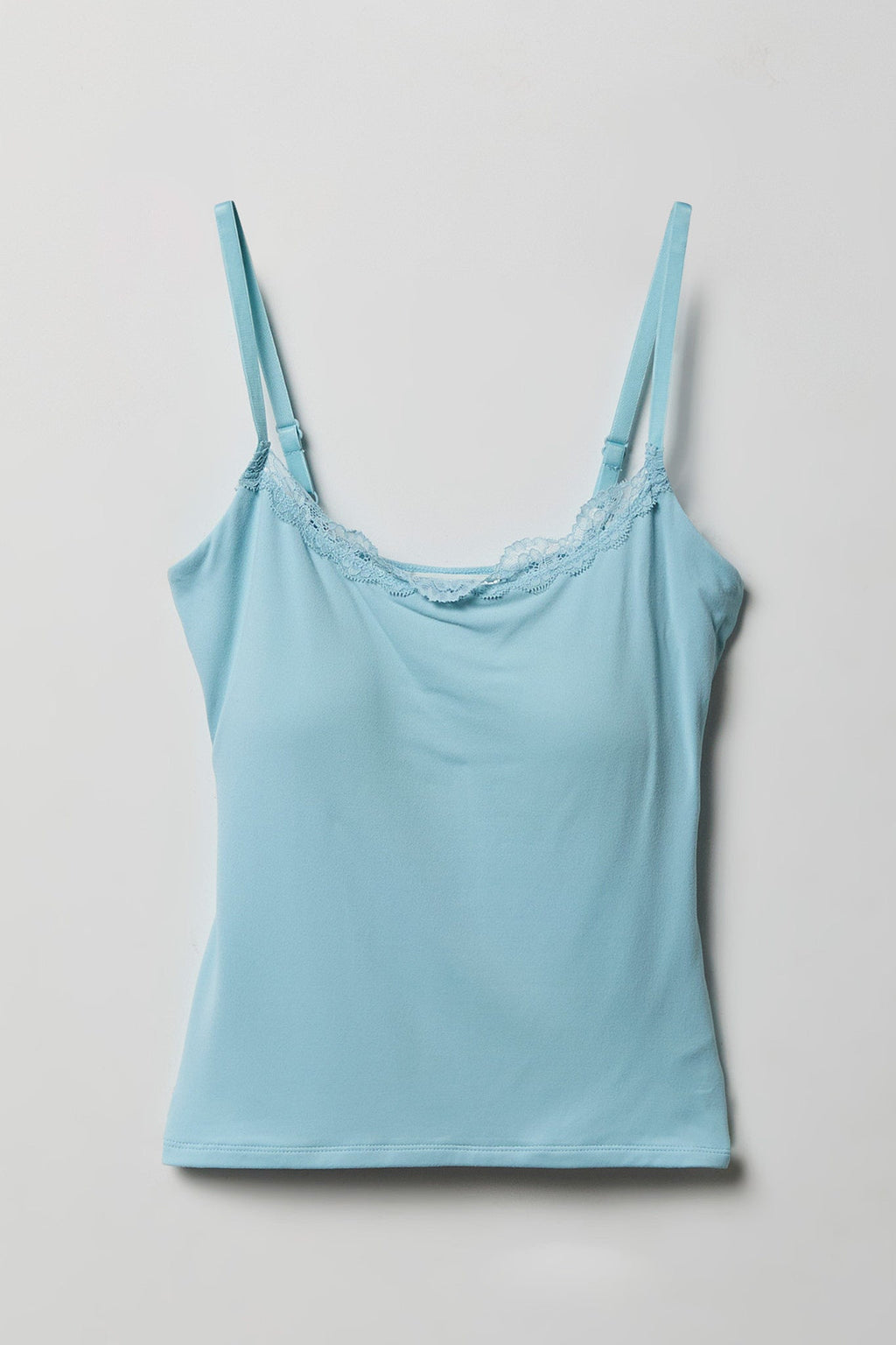 Luxe Heavy Contour Braless Lace Trim Tank
