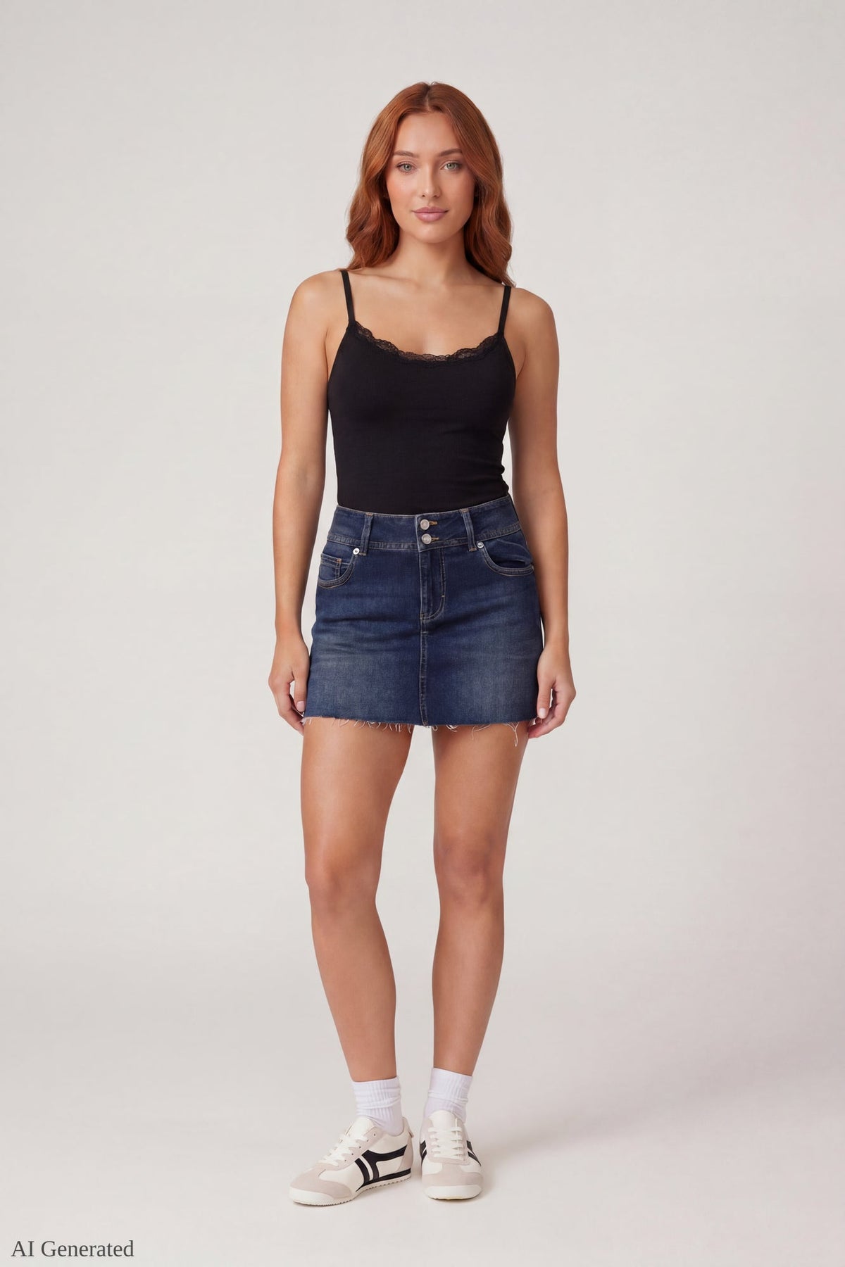 Luxe Heavy Contour Braless Lace Trim Tank