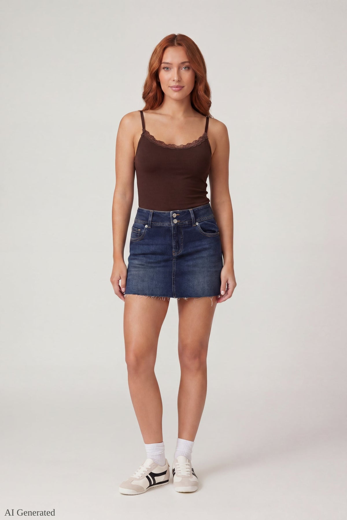 Luxe Heavy Contour Braless Lace Trim Tank