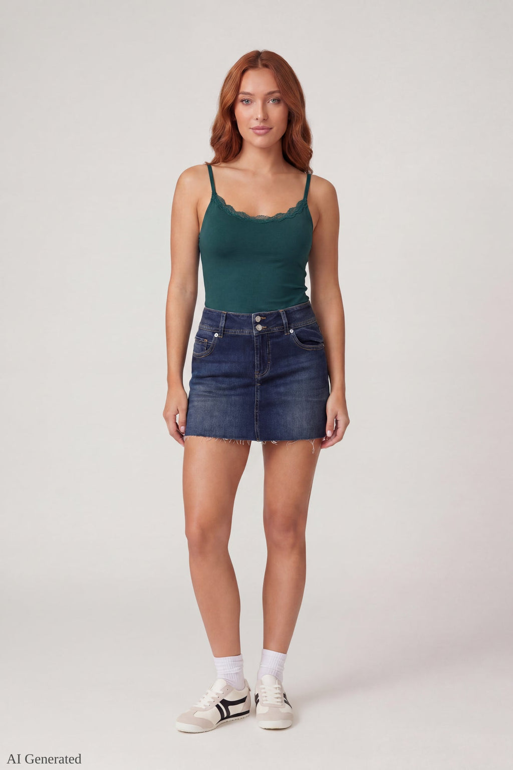 Luxe Heavy Contour Braless Lace Trim Tank