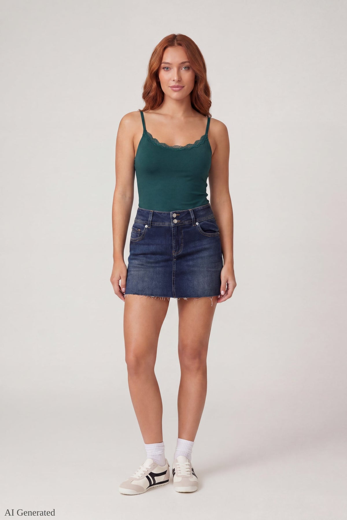 Luxe Heavy Contour Braless Lace Trim Tank