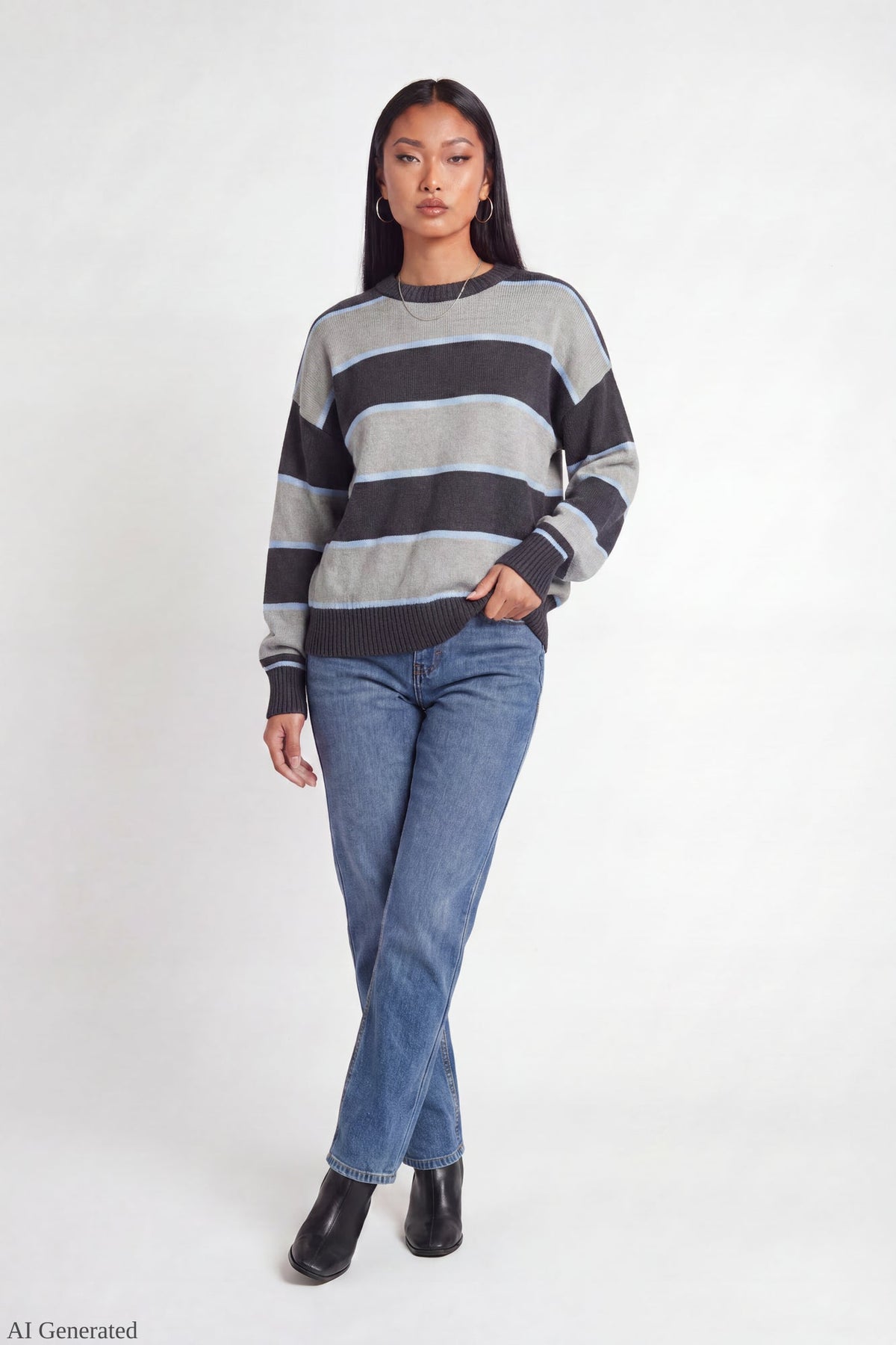 Oversized Striped Sweater