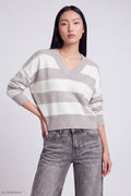 Striped V-Neck Sweater