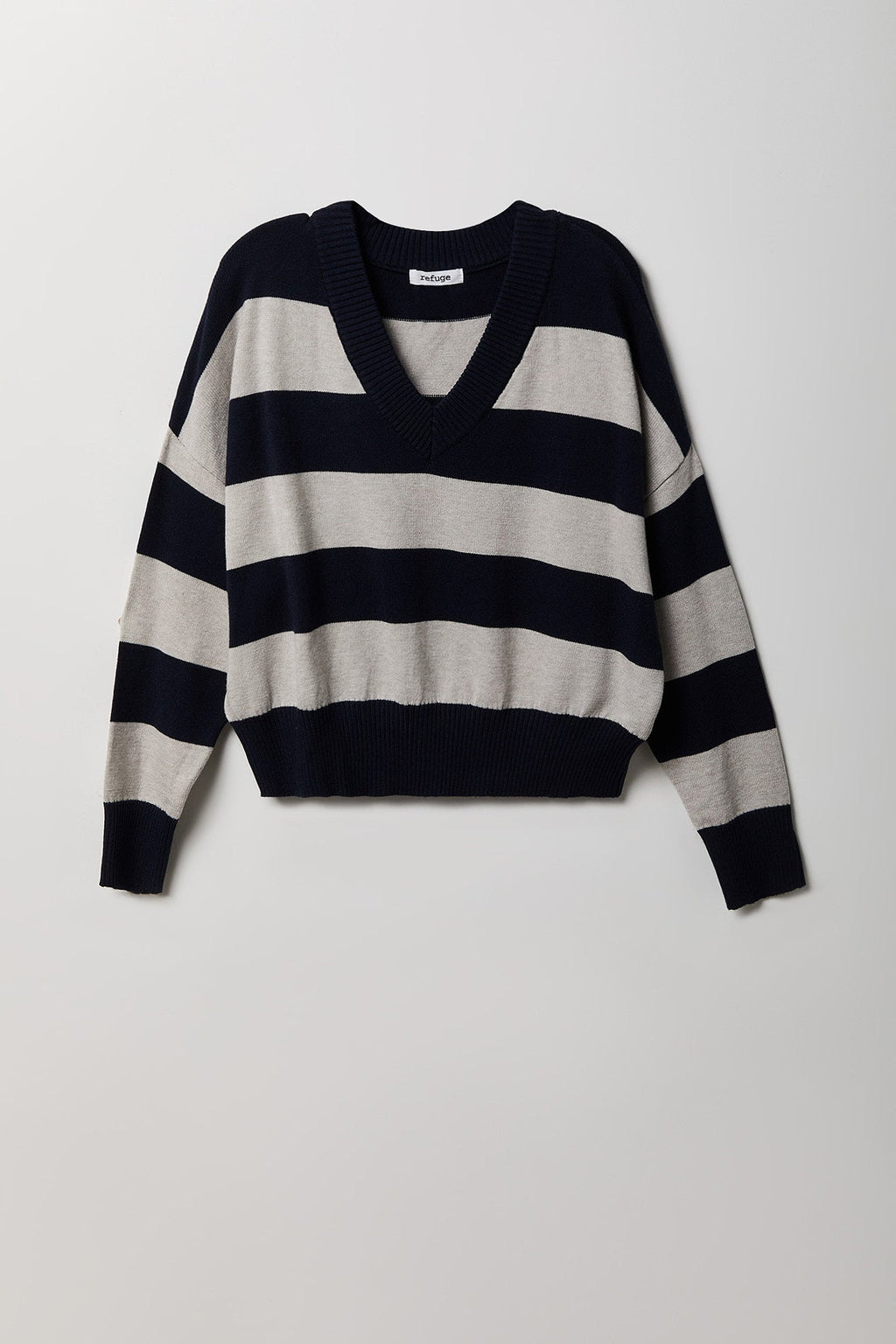 Striped V-Neck Sweater