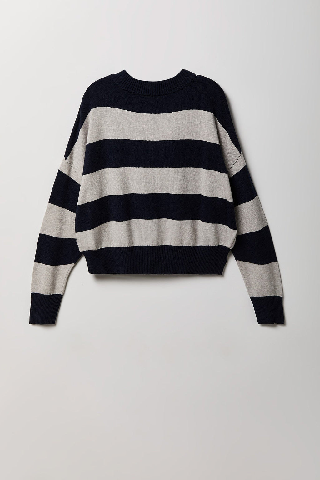 Striped V-Neck Sweater