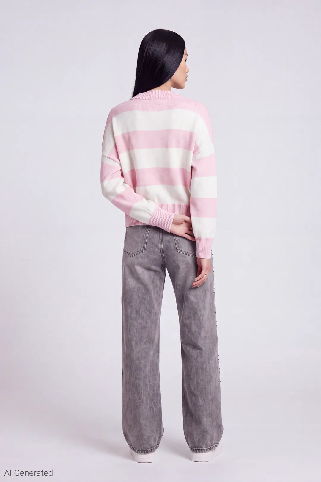 Striped V-Neck Sweater