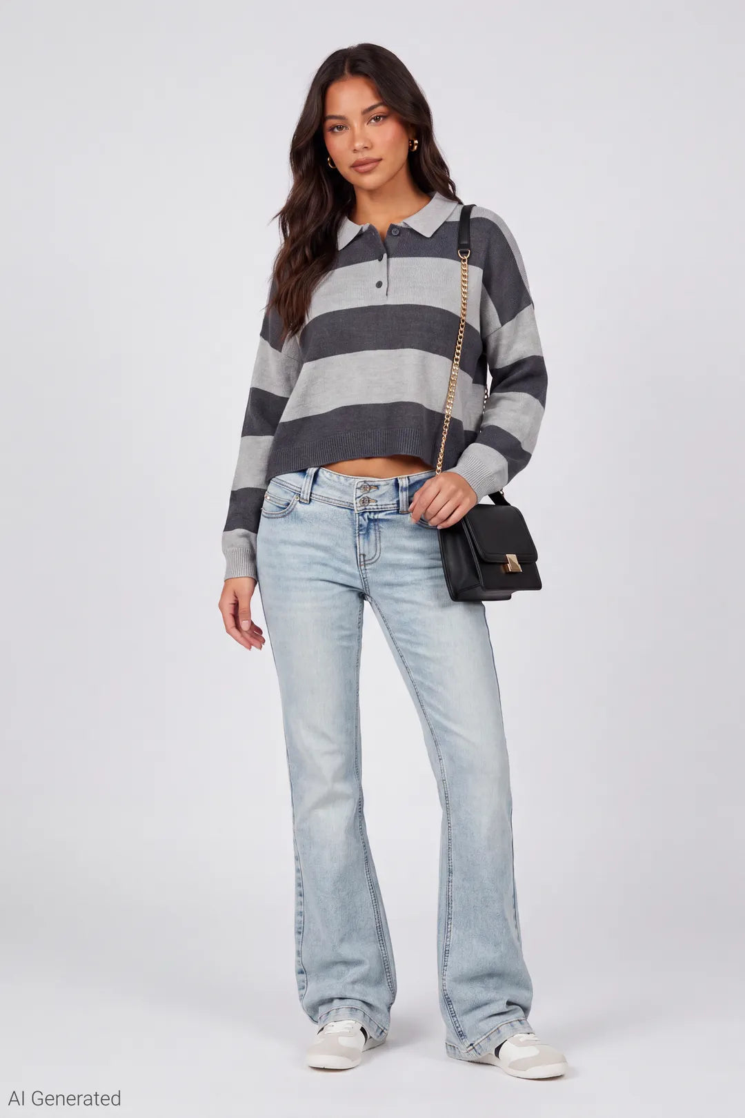 Striped Polo Sweater