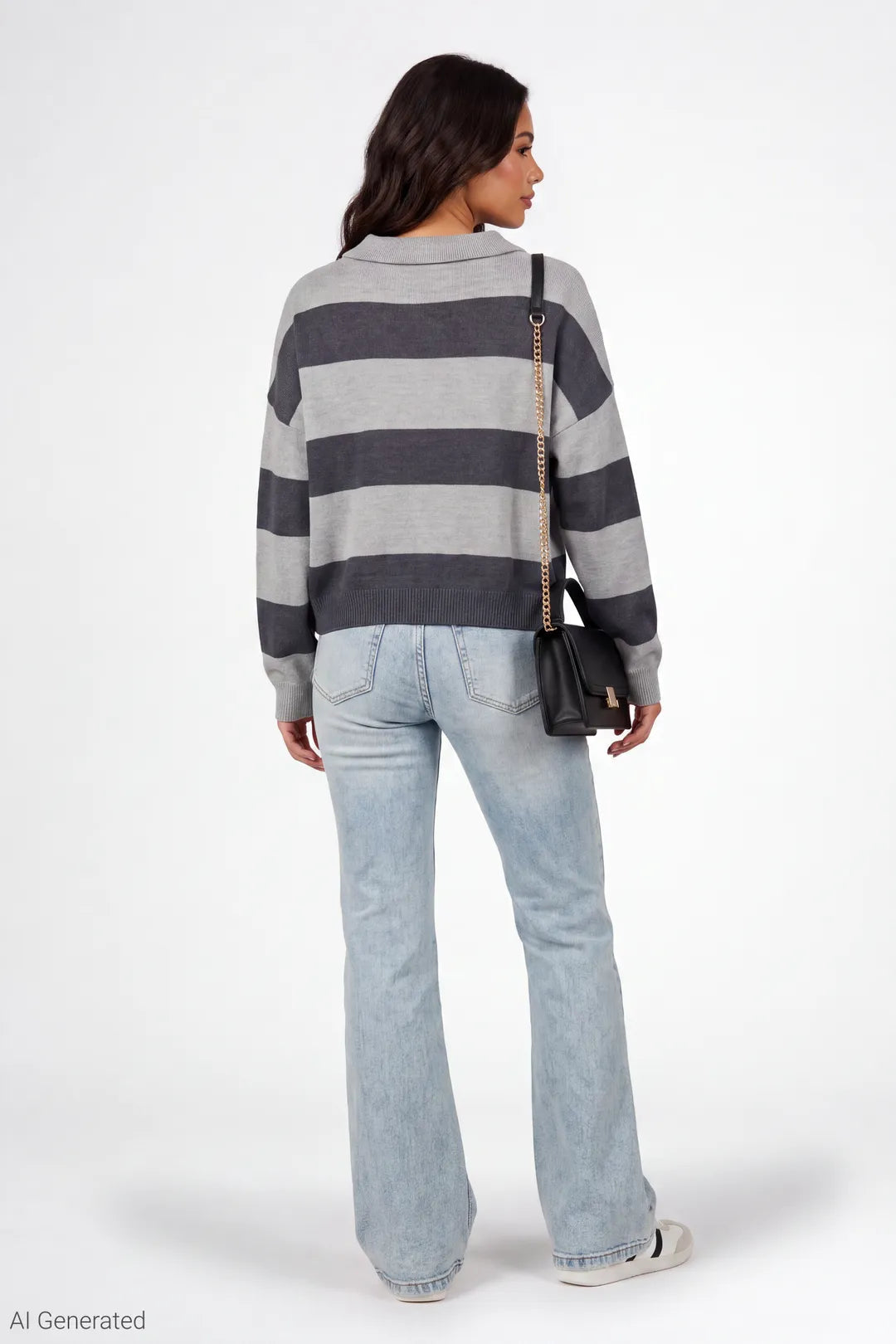 Striped Polo Sweater