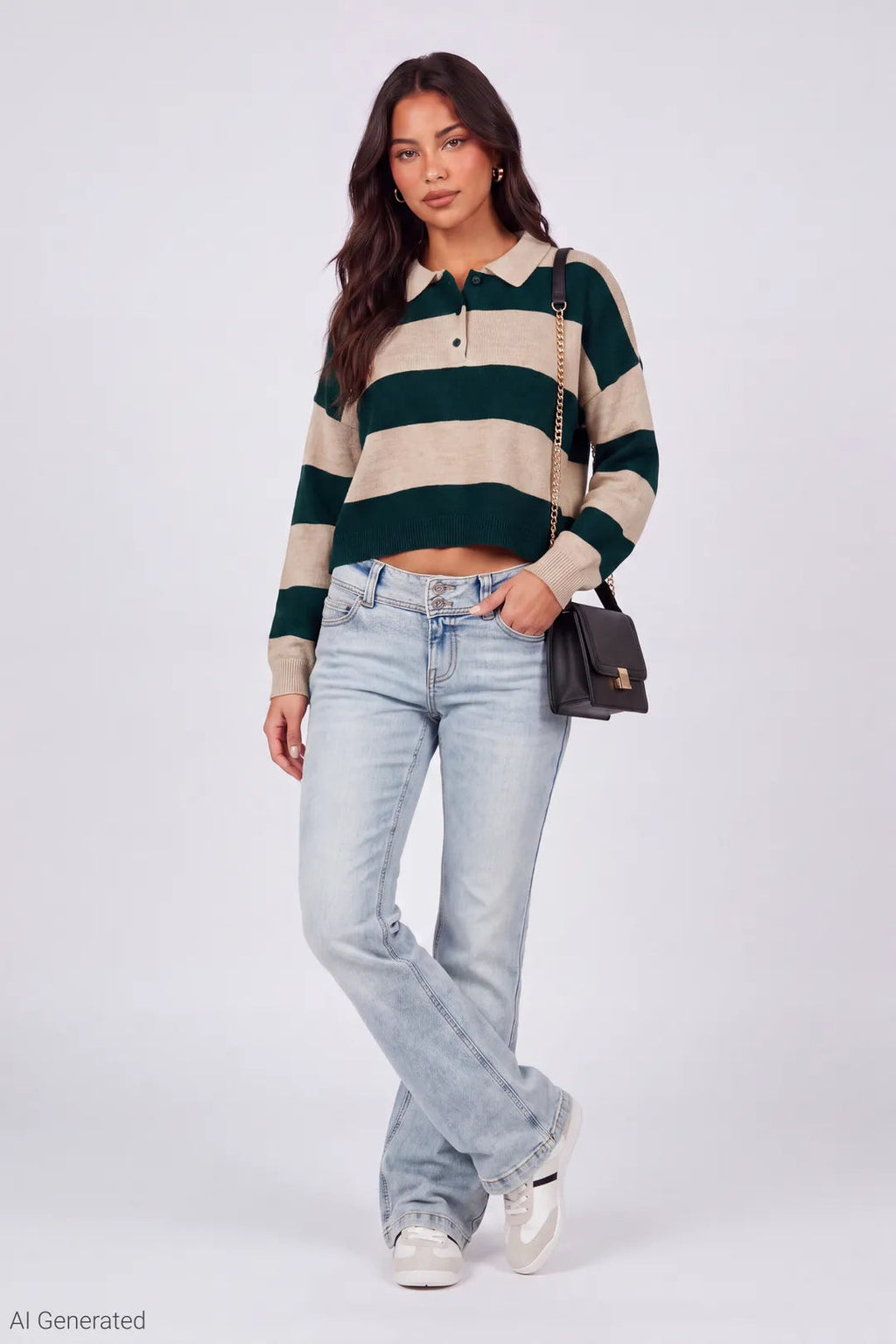 Striped Polo Sweater