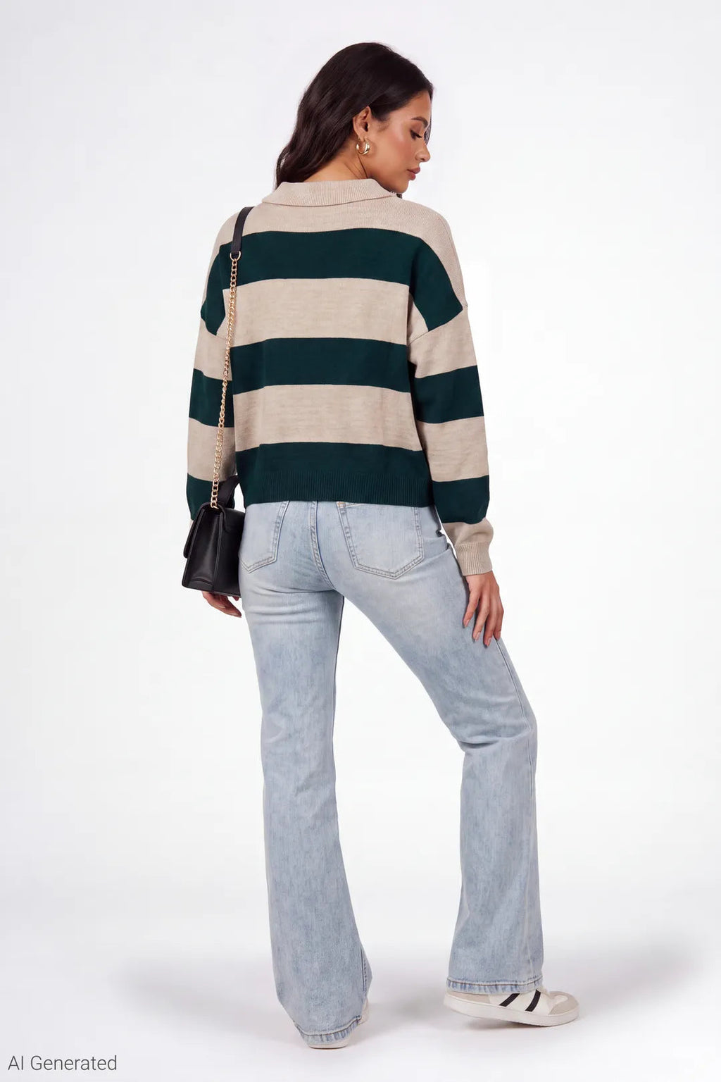 Striped Polo Sweater