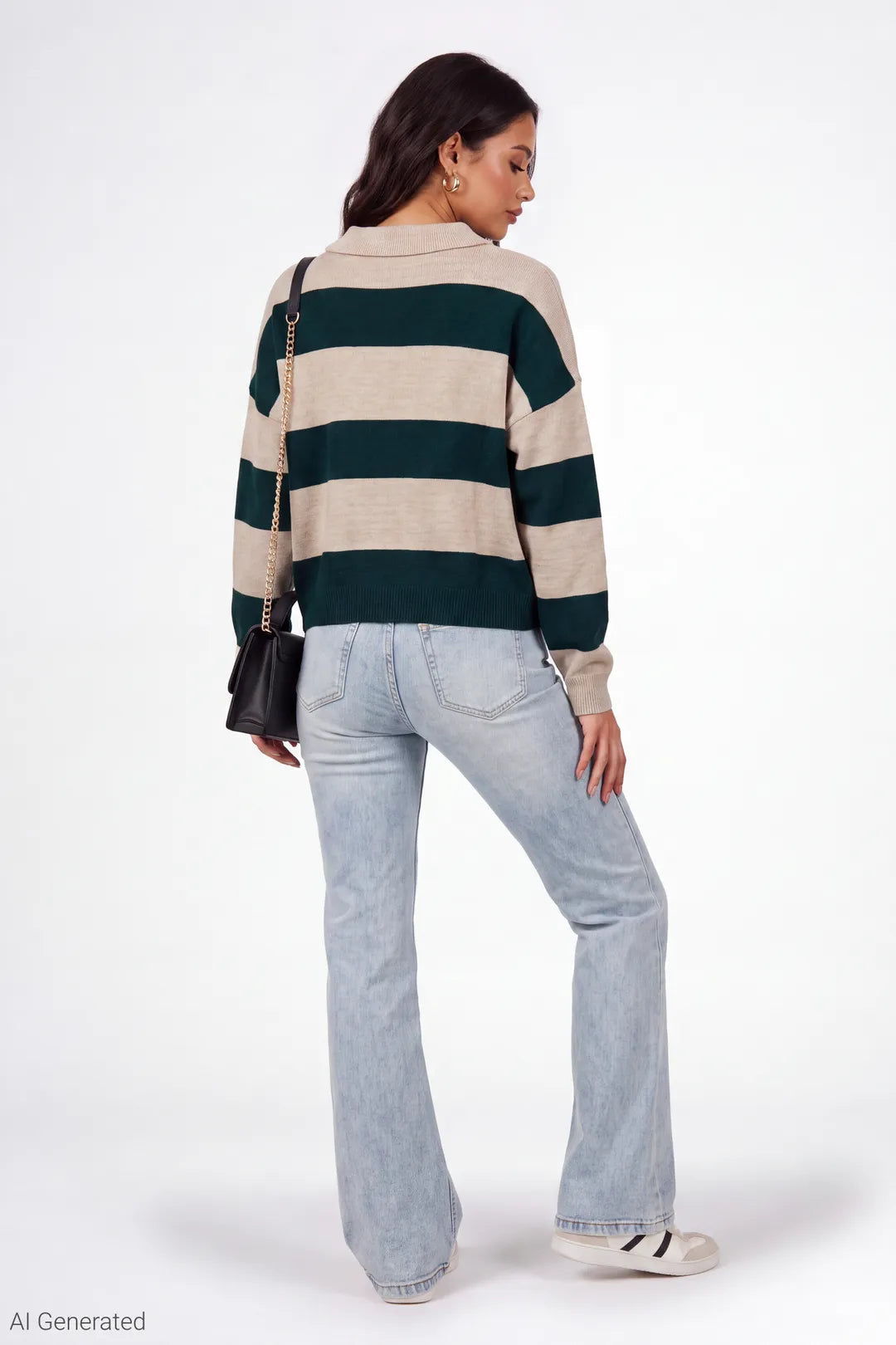 Striped Polo Sweater