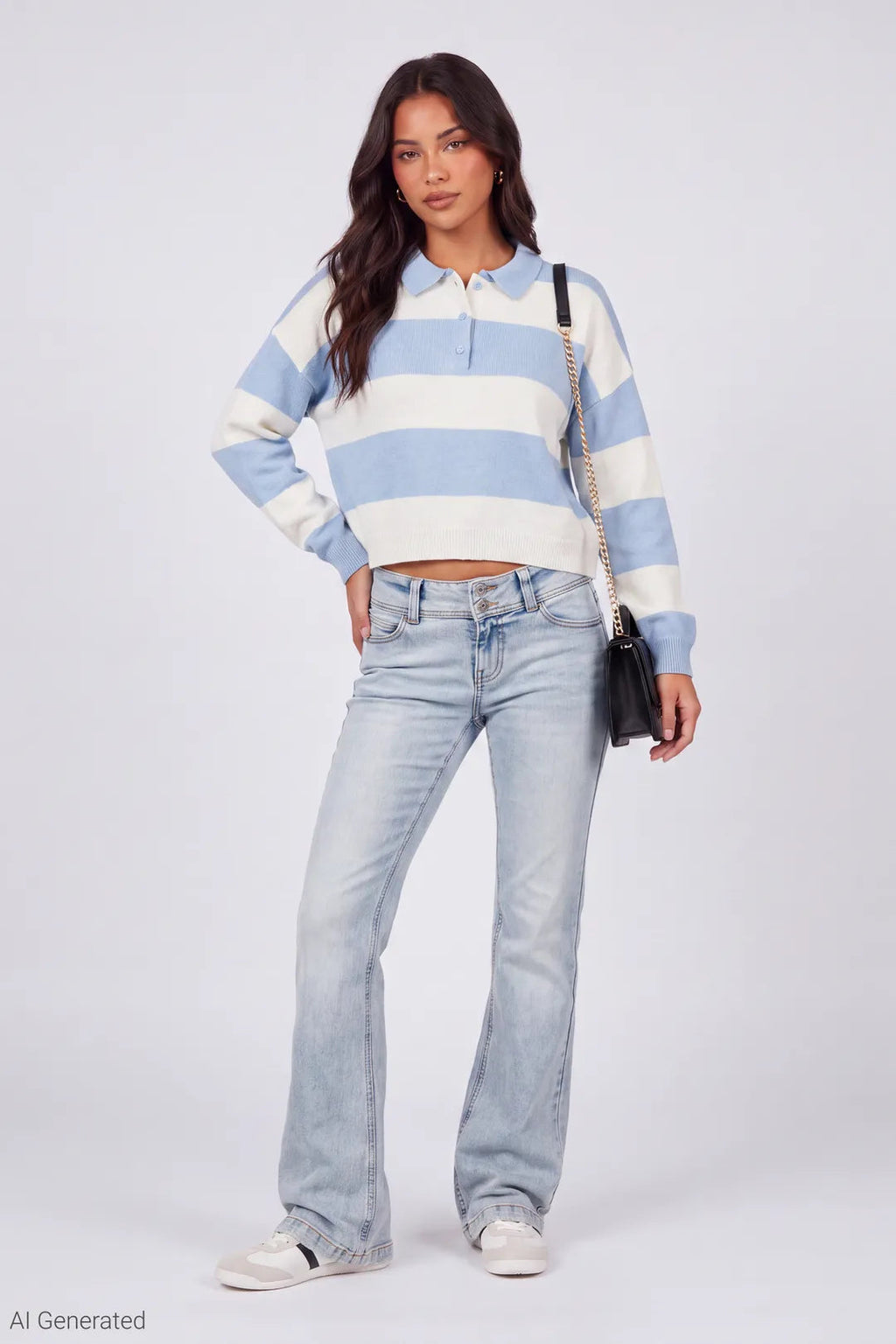 Striped Polo Sweater