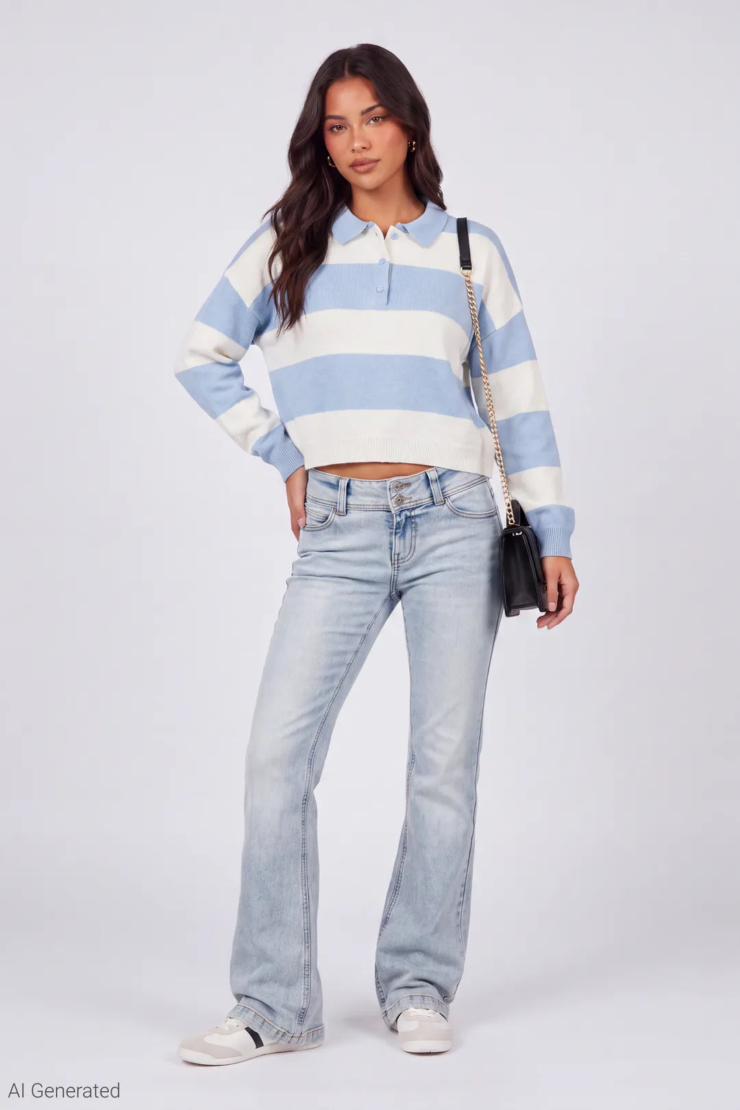 Striped Polo Sweater