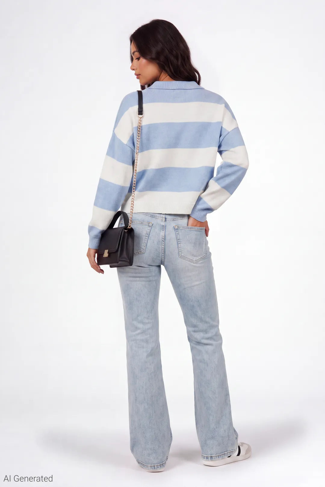 Striped Polo Sweater
