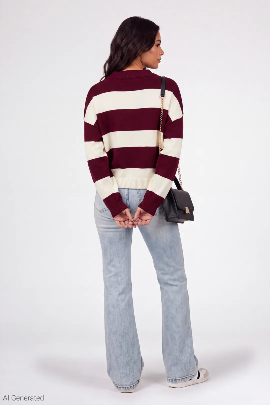Striped Polo Sweater