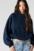 Luxe Fleece Bubble Hem Hoodie