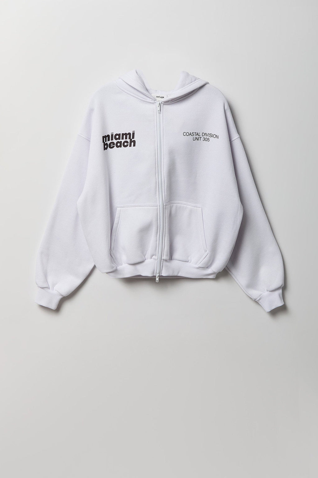 Graphic Fleece Boxy Zip Hoodie