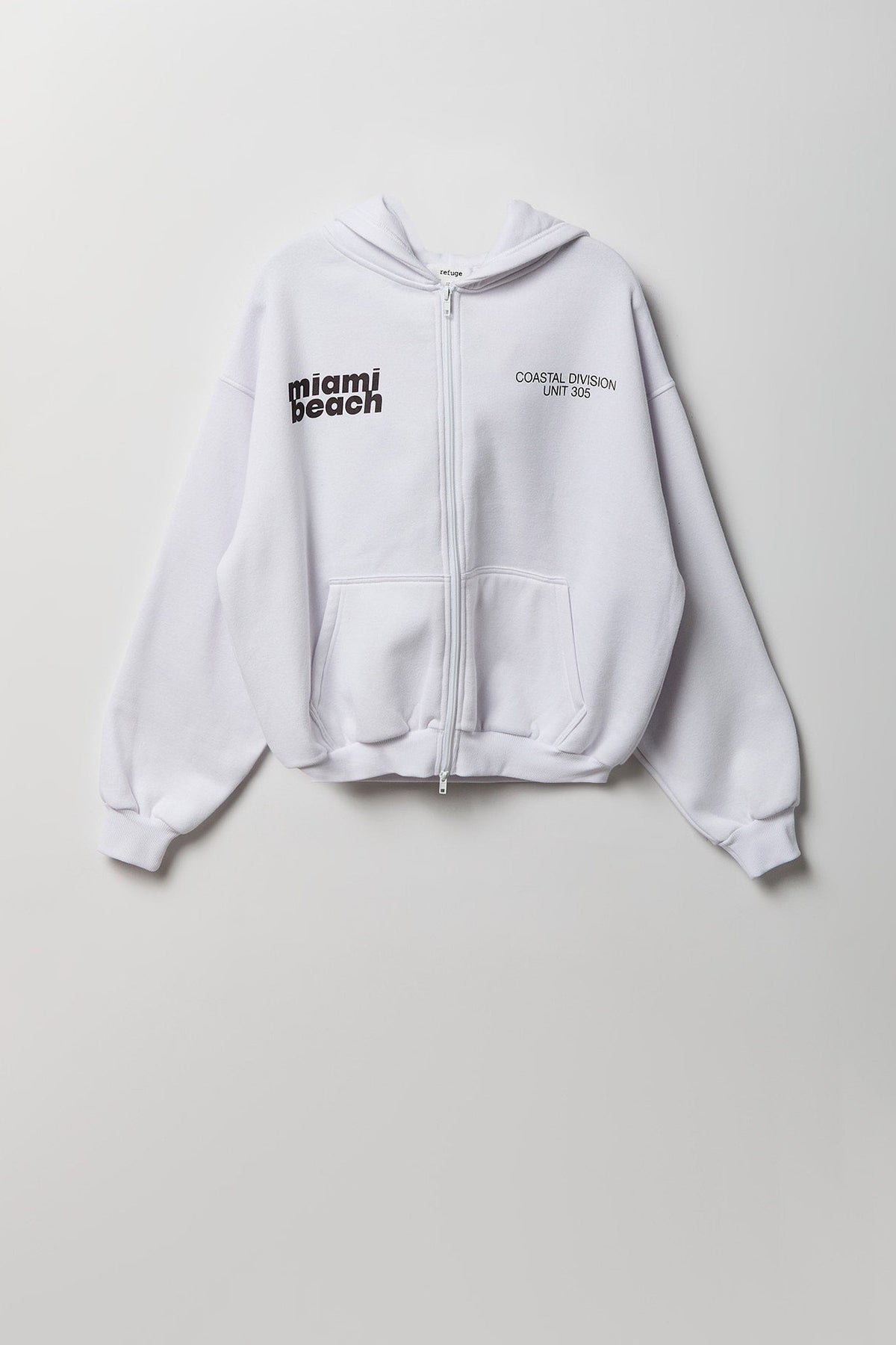 Graphic Fleece Boxy Zip Hoodie