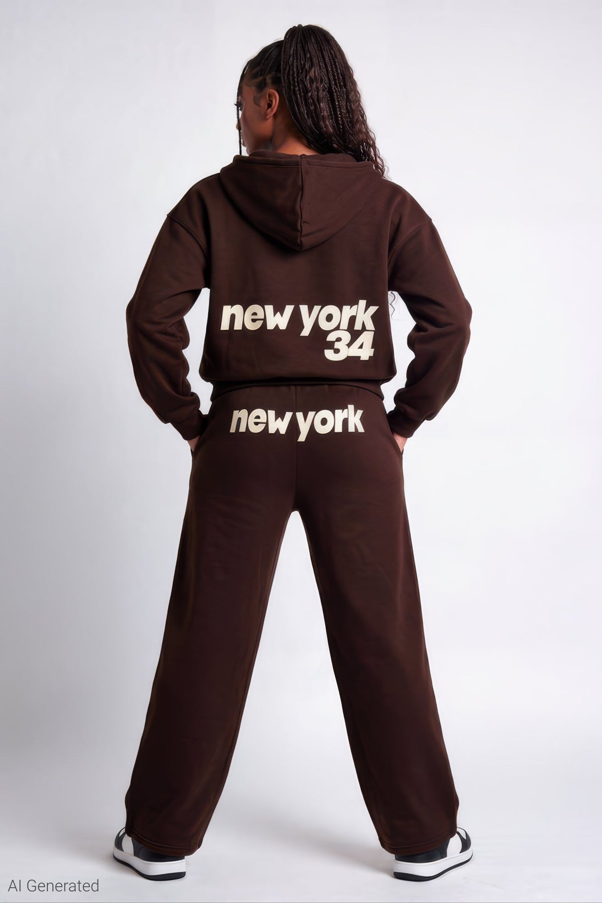 Graphic Fleece Boxy Zip Hoodie
