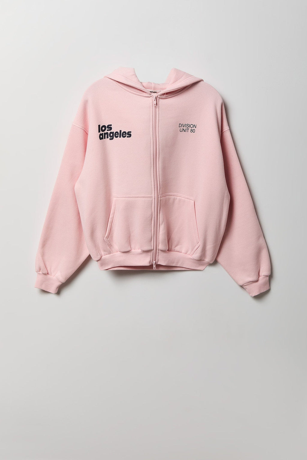Graphic Fleece Boxy Zip Hoodie
