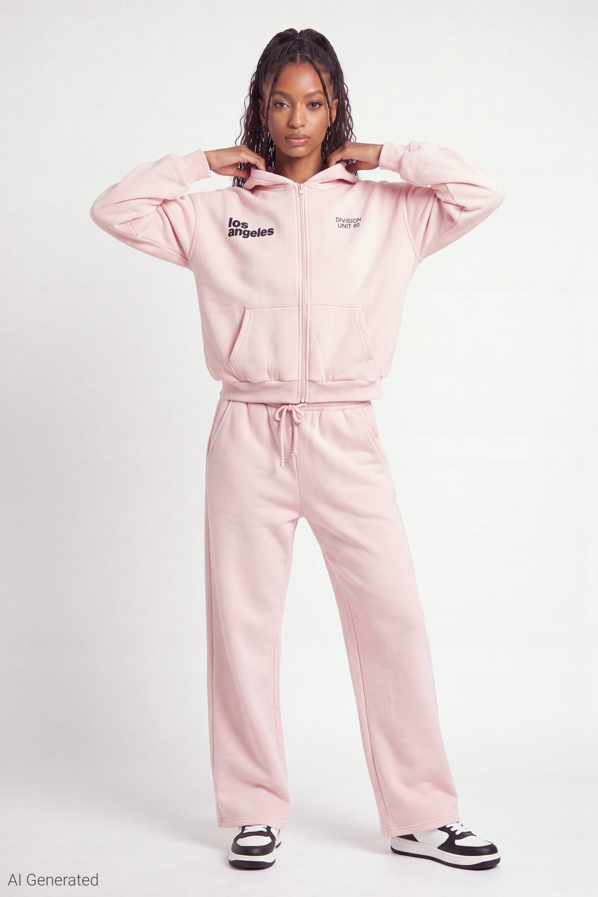 Graphic Fleece Boxy Zip Hoodie