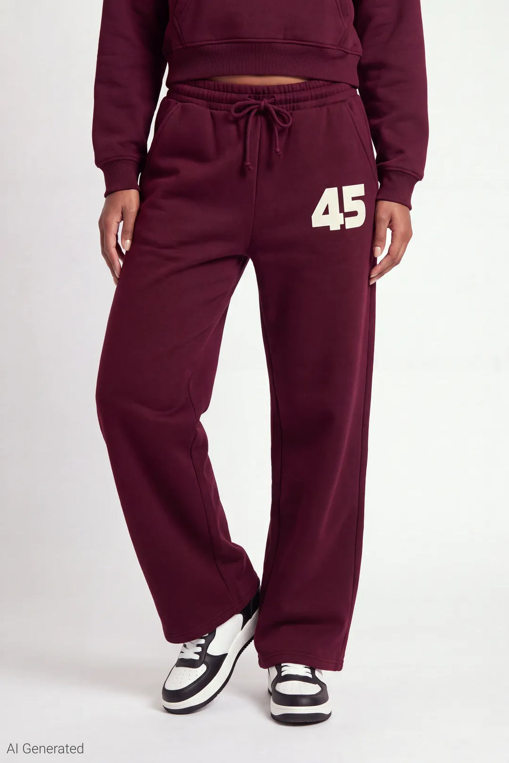 Graphic Fleece Ultra Wide Leg Sweatpant