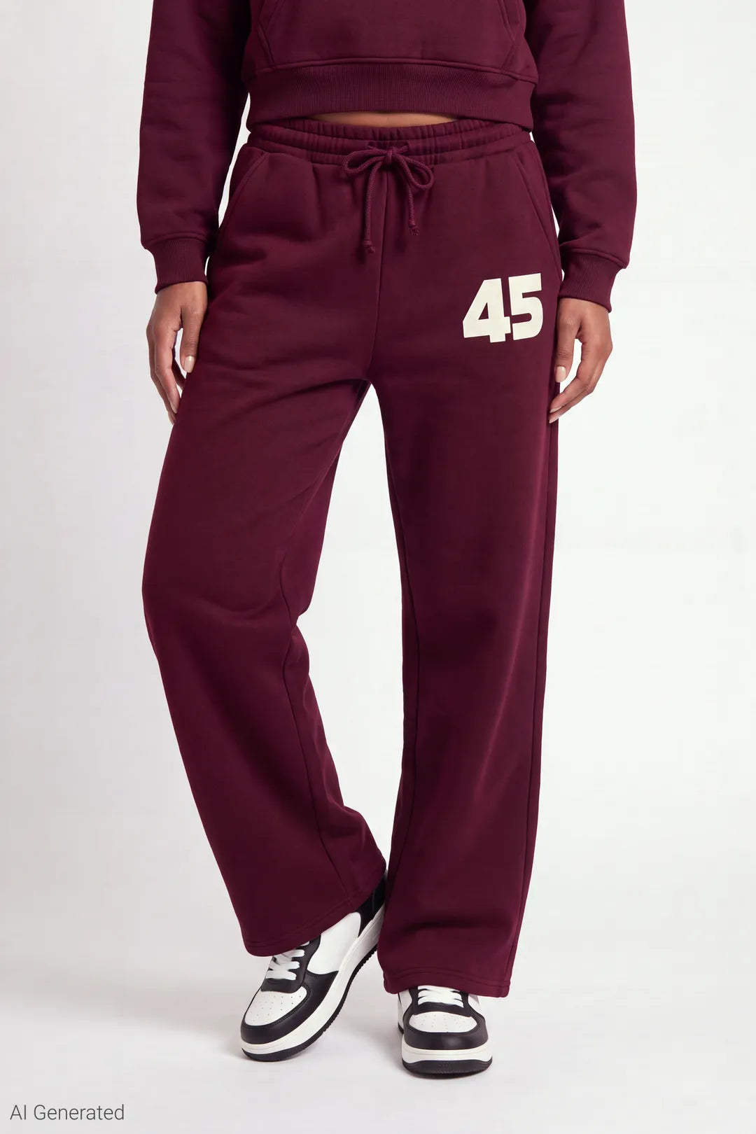 Graphic Fleece Ultra Wide Leg Sweatpant