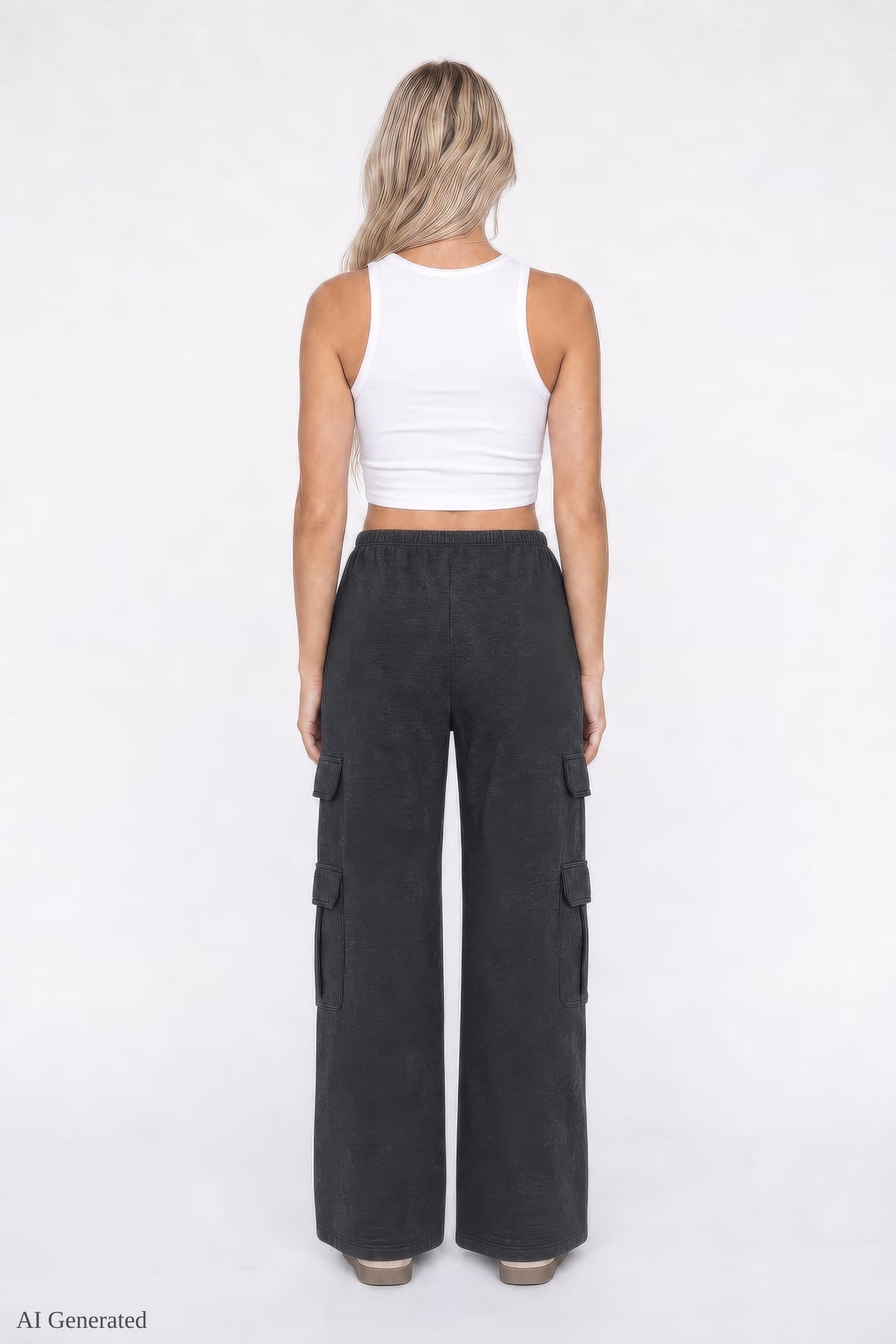Fleece Ultra-Wide Cargo Sweatpant