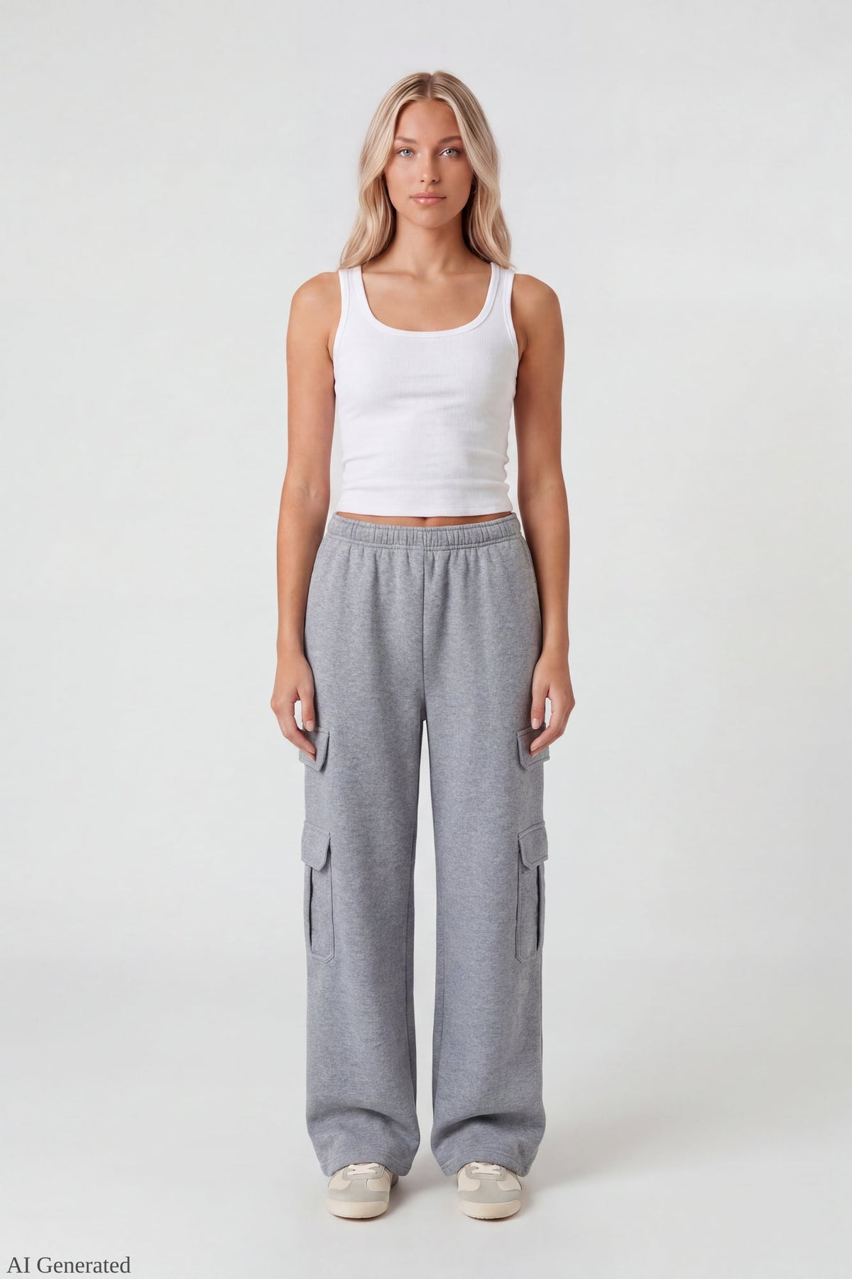 Fleece Ultra-Wide Cargo Sweatpant