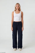 Fleece Ultra-Wide Cargo Sweatpant