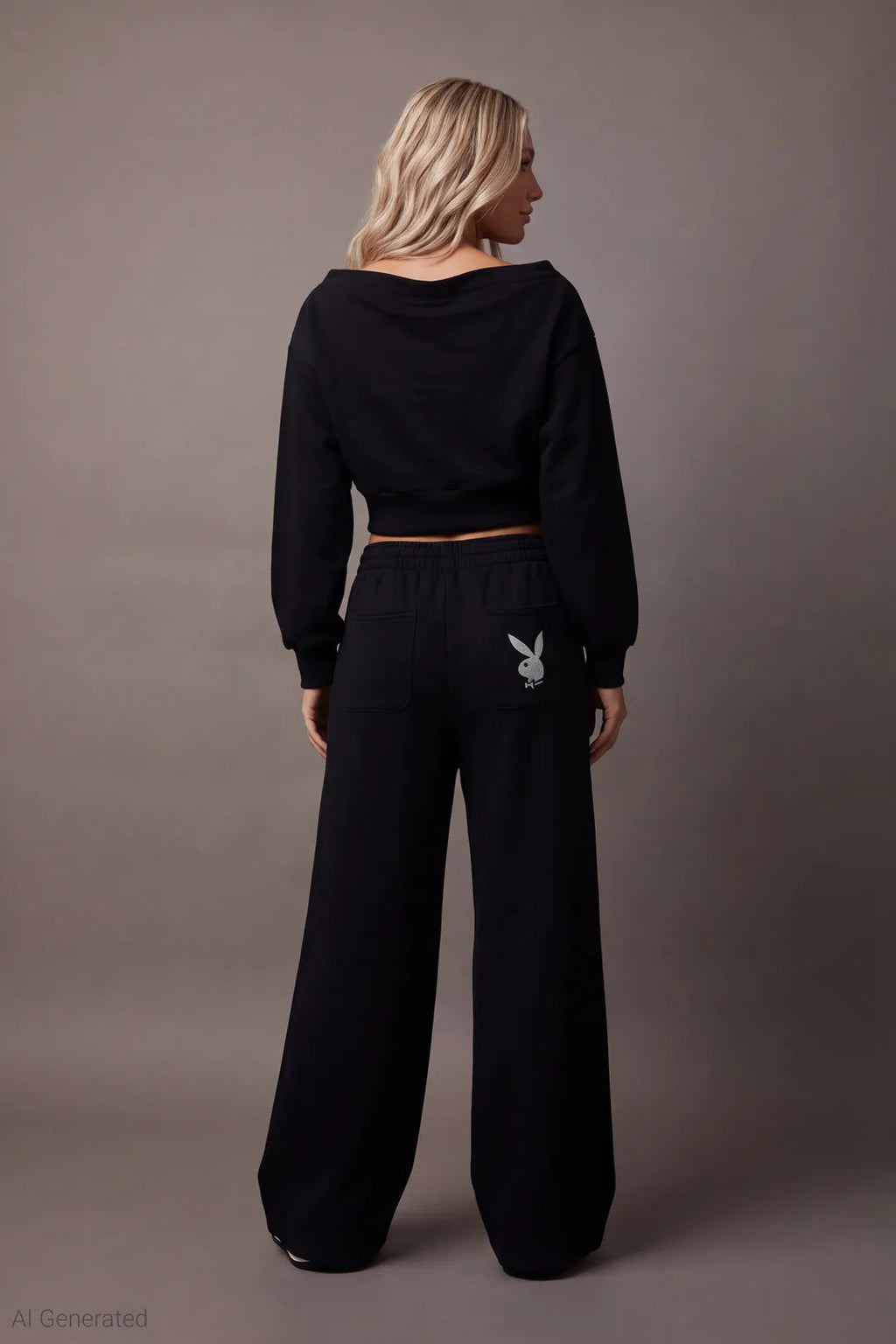 Playboy Fleece Ultra Wide Leg Sweatpant